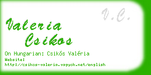 valeria csikos business card