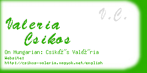 valeria csikos business card